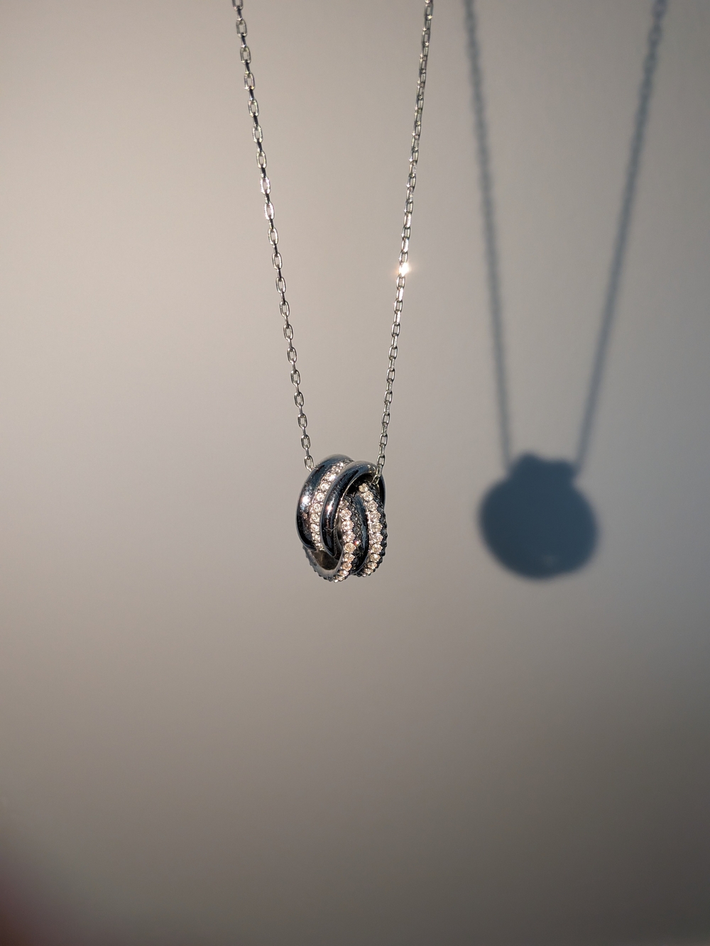 Swarovski Twisted Pavé Pendant Necklace - Like New!